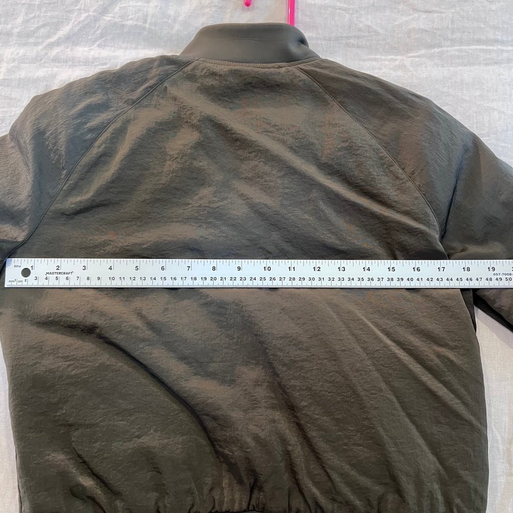 Lululemon Women's Reversible Bomber Jacket Dark Green Full Zip Activewear Size 6 - Picture 14 of 14